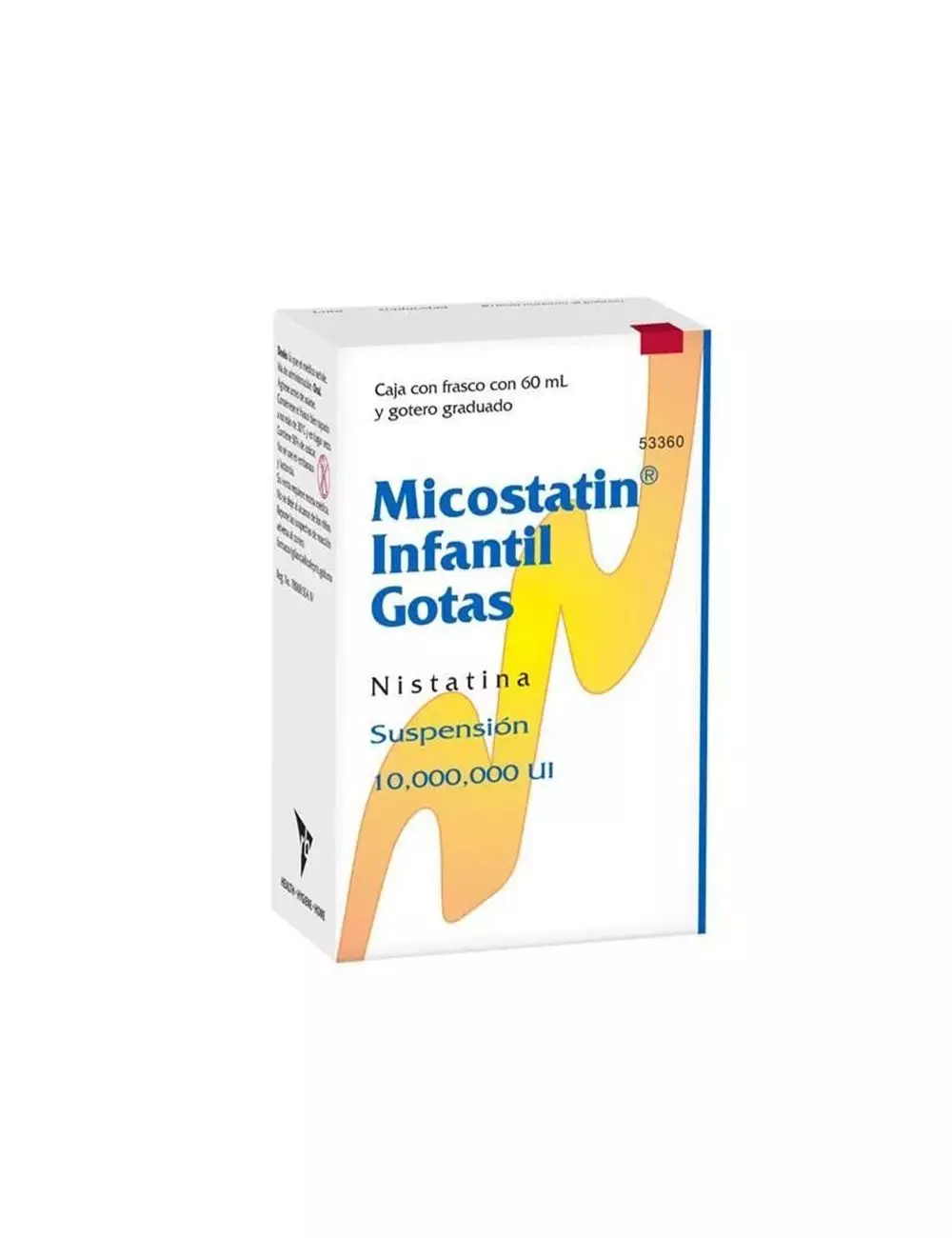 Micostatin Infantil Gotas 10,000,000 U Caja Con Frasco Con 60 mL