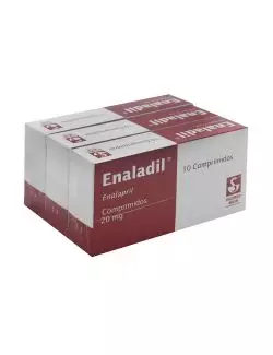 Enaladil 20 mg 3 Cajas Con 30 Comprimidos Tripack