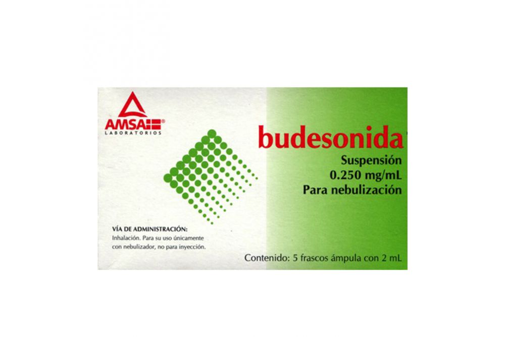 Budesonida 0.250 mg Caja Cinco Ampolletas de 2 mL