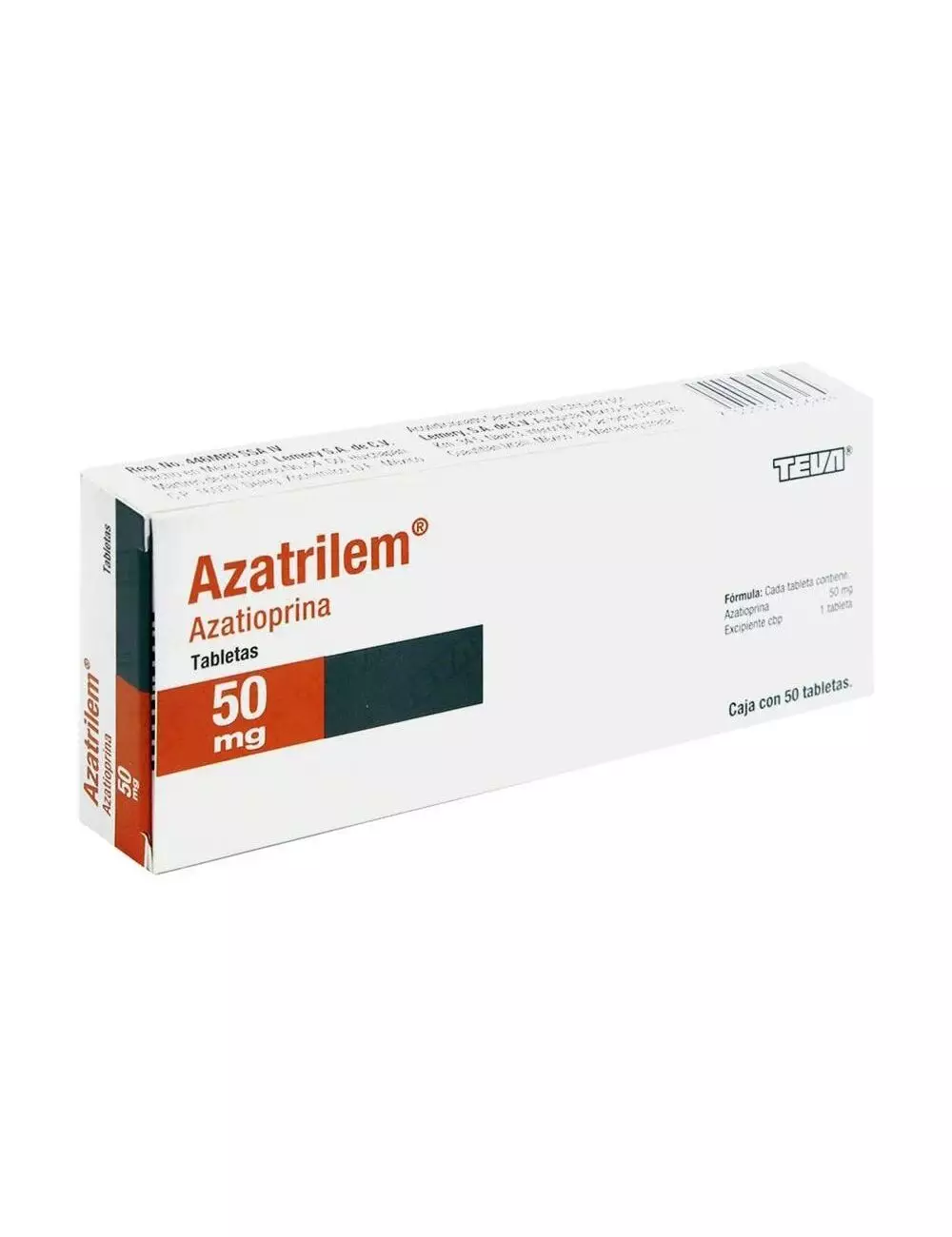 Azatrilem 50 mg. Caja con 50 Tabletas