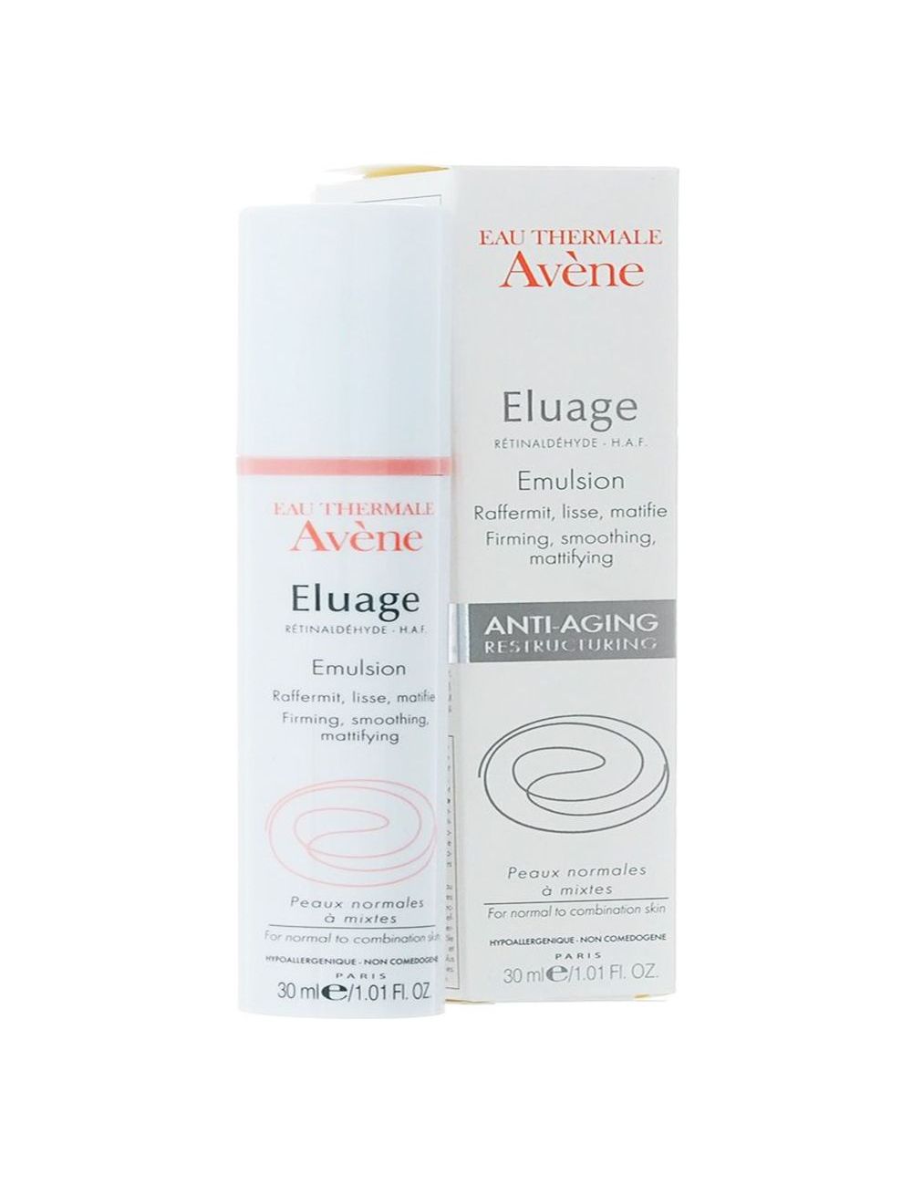 Emulsión Facial Avène Eluage Caja Con Frasco Dosificador Con 30mL