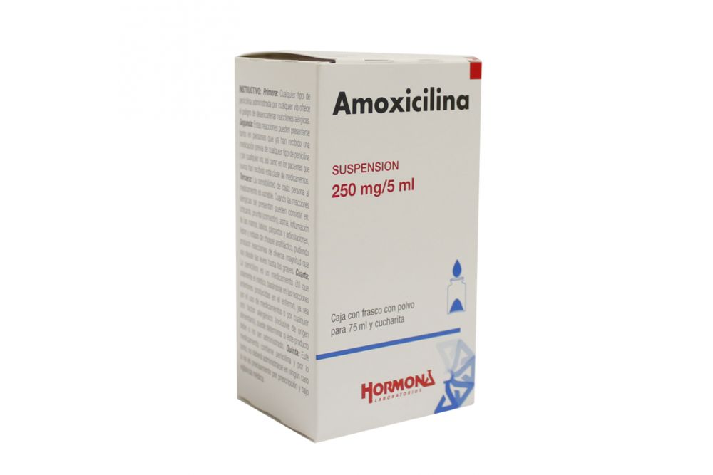 Amoxilina 250 mg Caja Con Frasco Polvo Con 75 mL - RX2