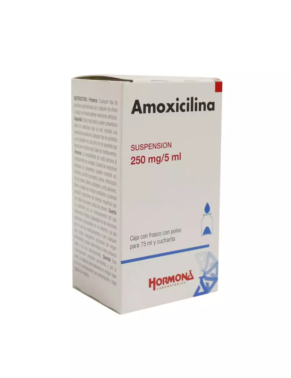 Amoxilina 250 mg Caja Con Frasco Polvo Con 75 mL - RX2