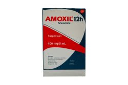 Amoxil 12H 400 mg/ 5 mL Suspensiòn Caja con Frasco Con 50 mL RX2