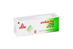 Amikacina 500 mg/2 mL Caja Con 1 Ampolleta De 2 mL - RX2