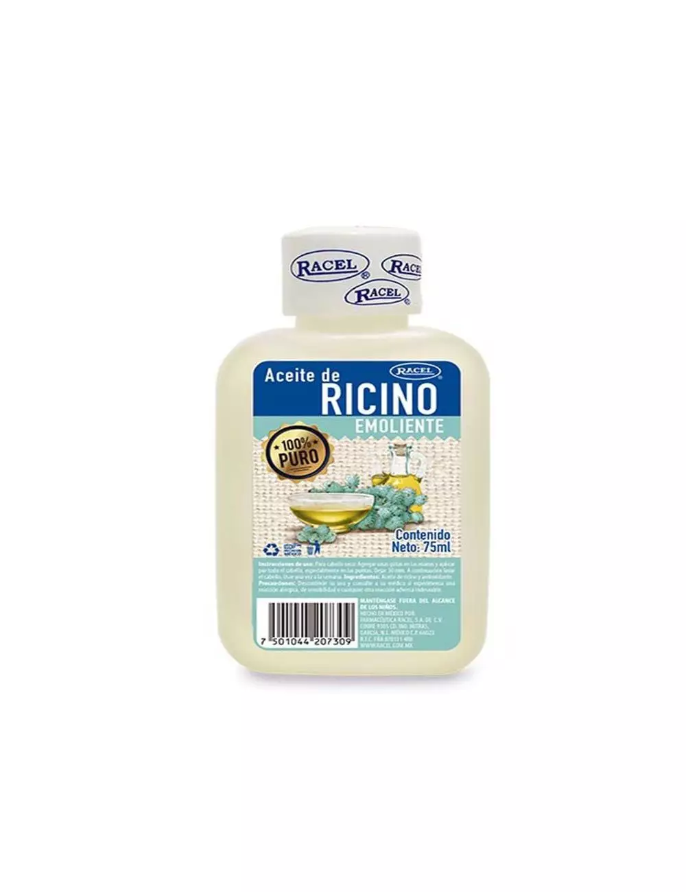 Aceite De Ricino Racel Frasco Con 75 mL