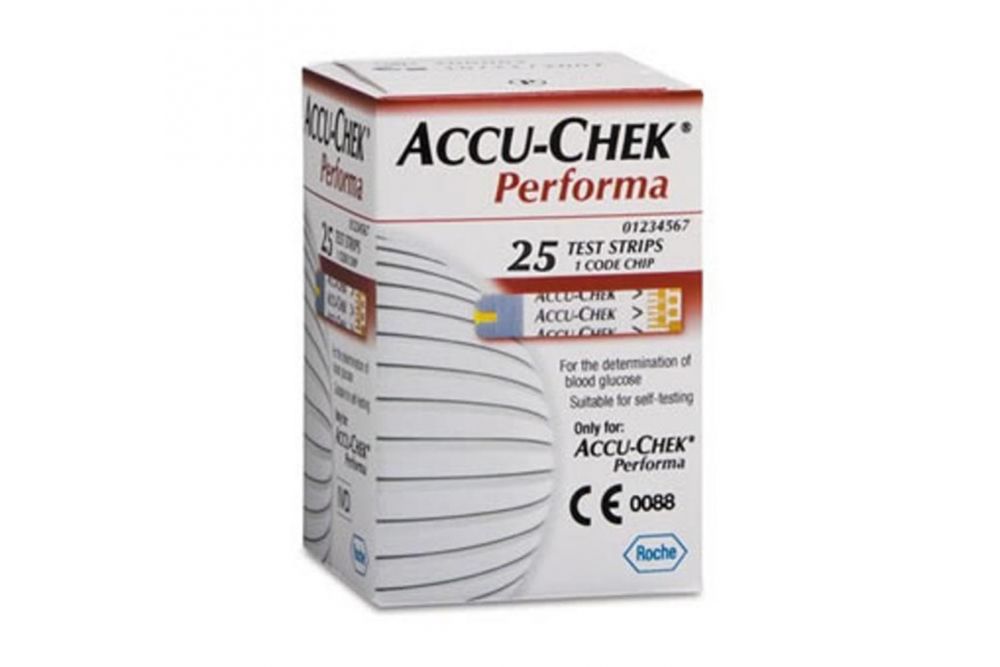 Accu-Chek Performa Tiras Para Glucosa Caja Con Frasco Con 25 Piezas