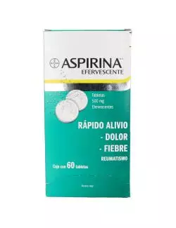 Aspirina Efervescente 500 mg 60 Tabletas