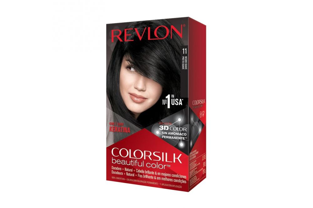 Tinte Revlon Colorsilk Negro Suave 11 Caja Con Frasco Con 130 mL