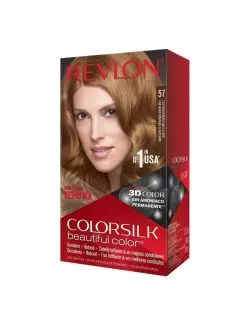 Tinte Revlon Colorsilk Castaño Dorado Gold Caja Con Frasco Con 130 mL