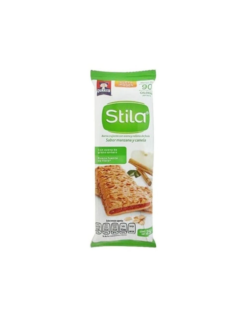 QUAKER BARRA STILA MANZANA-CANELA C/25 G