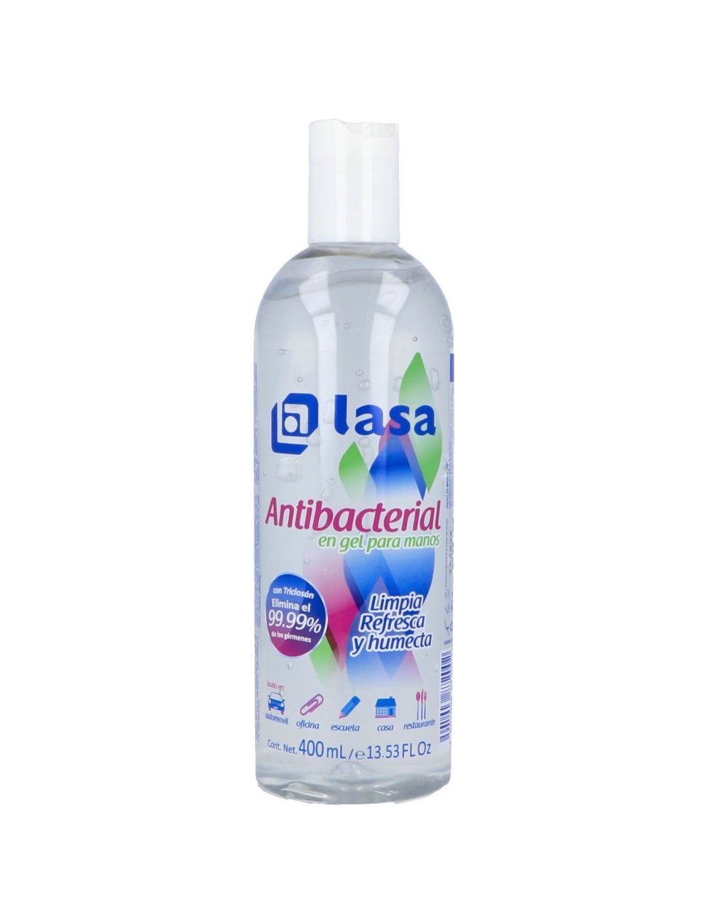 Lasa Gel Antibacterial Para Manos Botella Con 400 mL Lasa Gel Antibacterial Para Manos Botella Con 400 mL