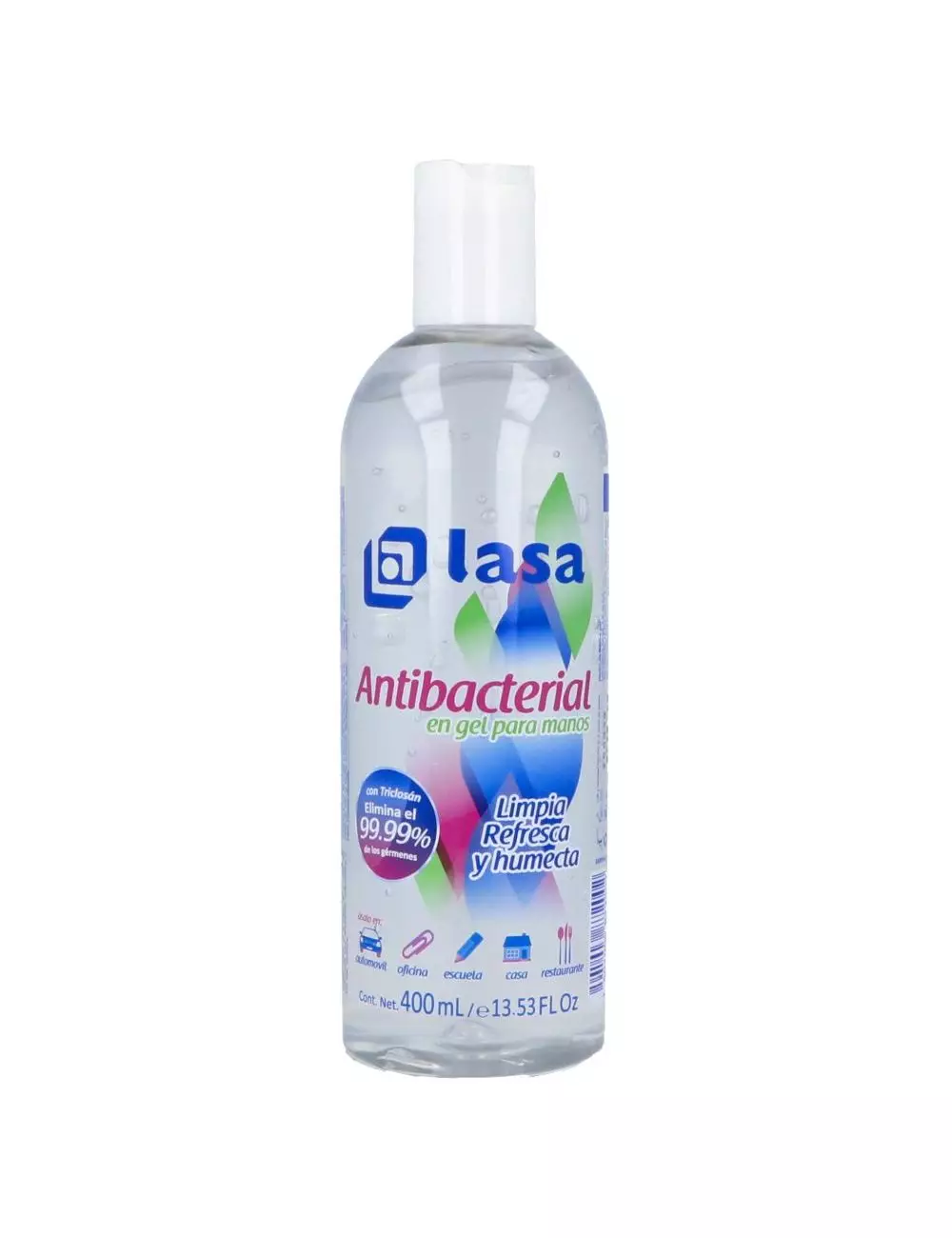 Lasa Gel Antibacterial Para Manos Botella Con 400 mL