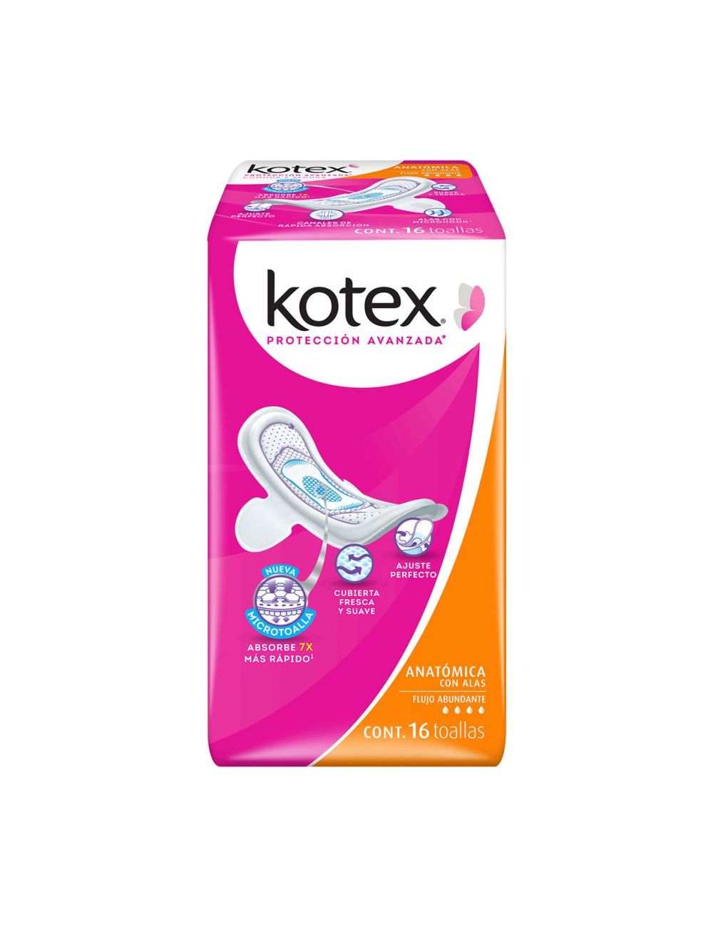 KOTEX ANATOMICA C/ALAS C/16