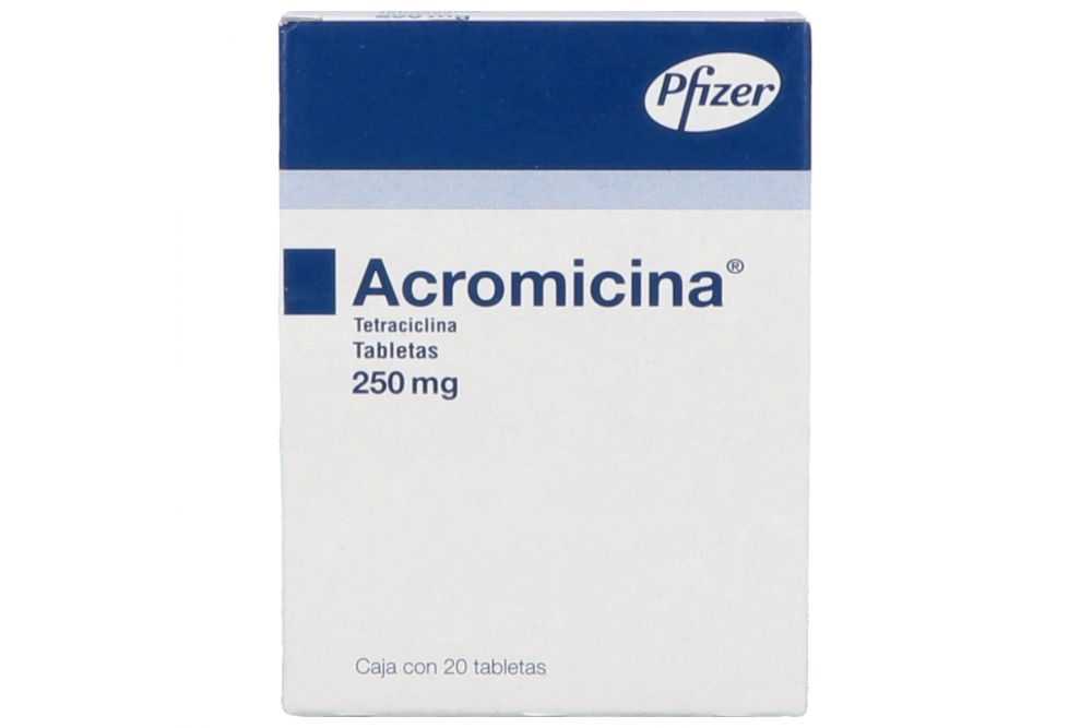 Acromicina 250 mg Caja Con 20 Tabletas RX2