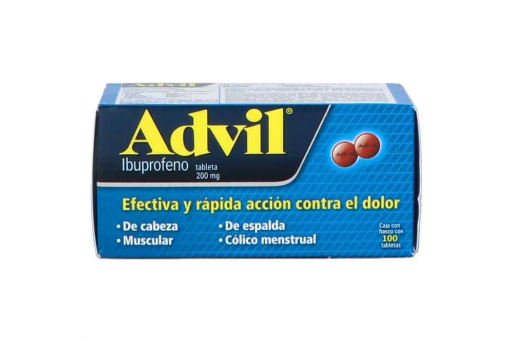 Advil 200 mg 100 Tabletas