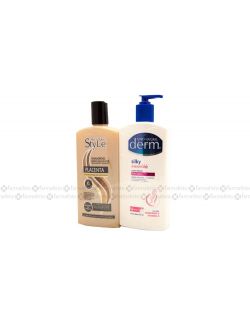 Paquete De Crema Silka/Shampoo Placenta Botellas Con 630 mL