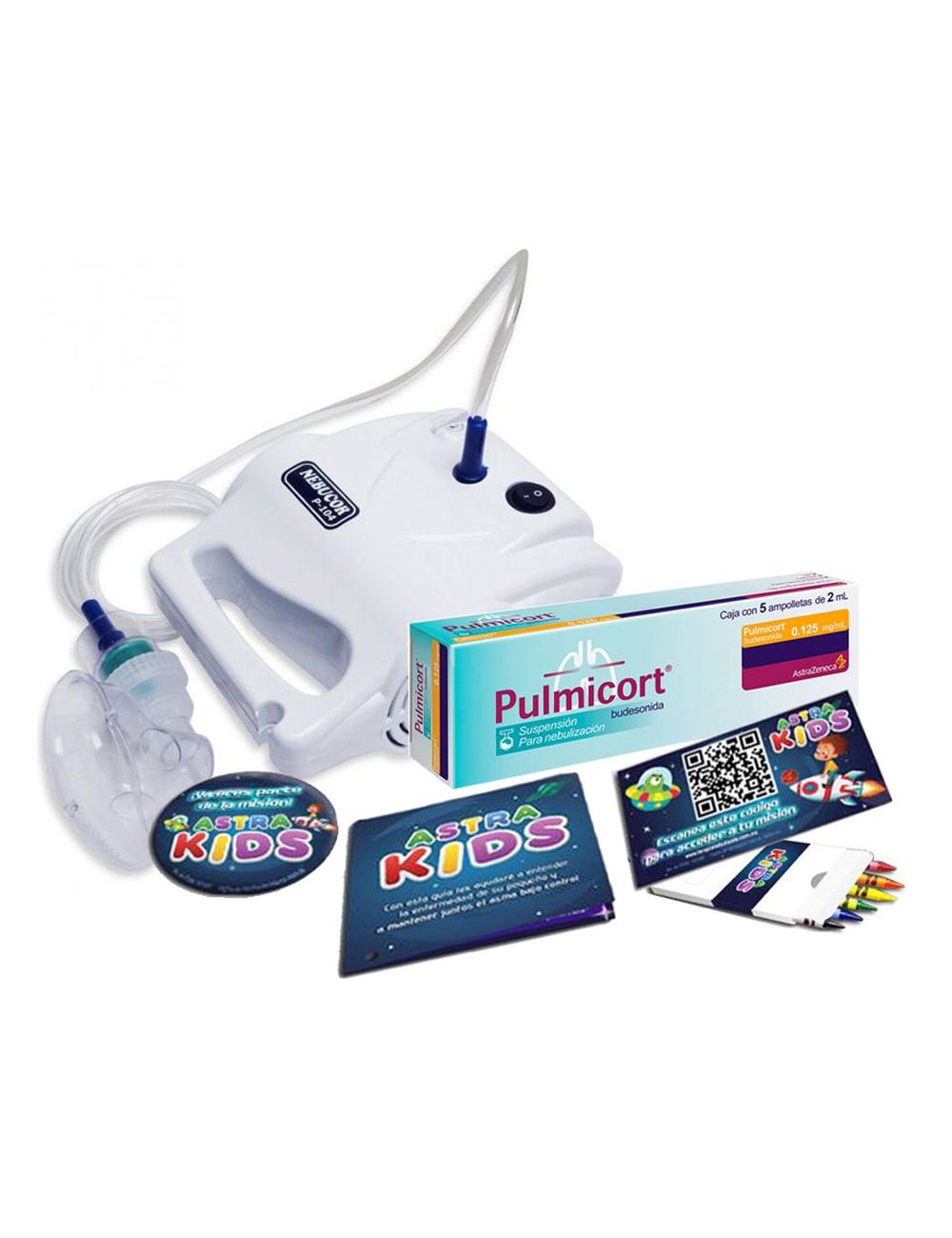 Kit Niños Nebulizador Nebucor + Pulmicort 125 mg Kit Niños Nebulizador Nebucor + Pulmicort 125 mg