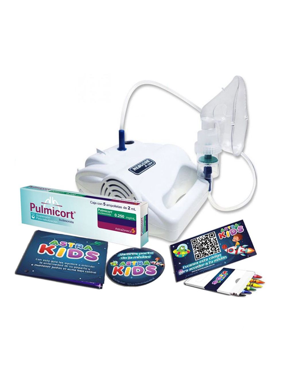 Kit Niños Nebulizador Nebucor + Pulmicort 250 mg Kit Niños Nebulizador Nebucor + Pulmicort 250 mg