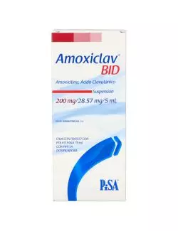Amoxiclav BID 200 mg Suspensión Caja Con Frasco C- RX2
