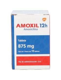 Amoxil 12 H 875 mg Caja Con 10 Tabletas -RX2