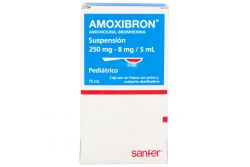 Amoxibron Suspensión 250 mg/8 mg/5 mL Frasco Para 75ml RX2