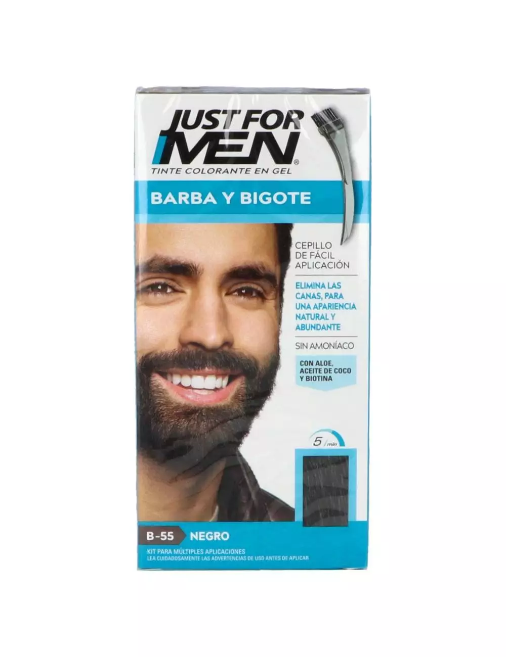 Tinte Colorante Para Barba y Bigote Just For Men Color Negro