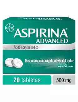 Aspirina Advance 500 mg 20 Tabletas