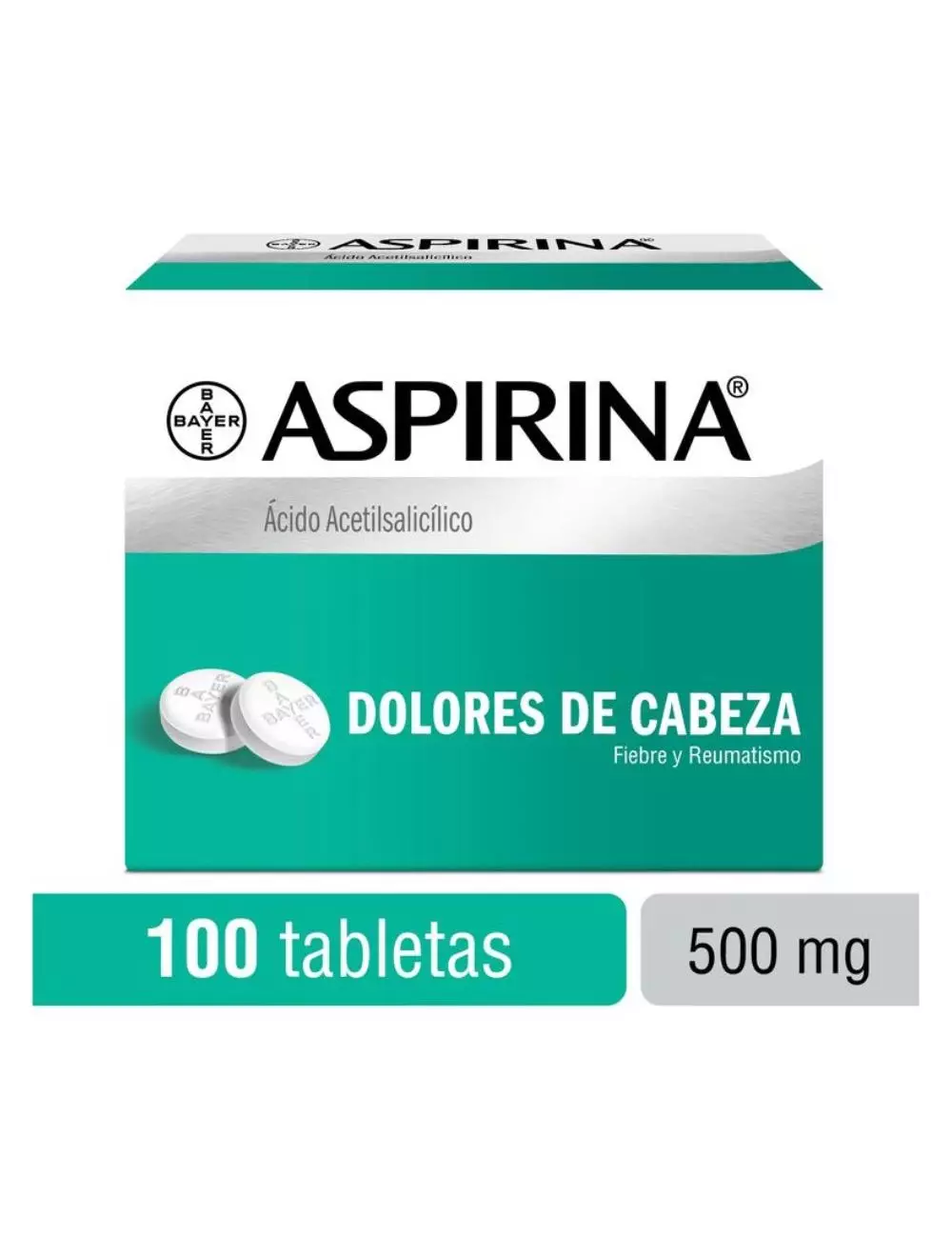 Aspirina 500 mg 100 Tabletas