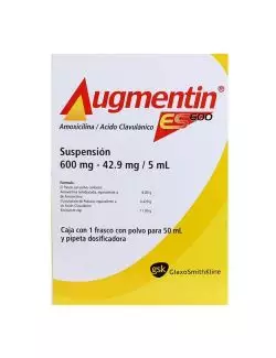 Augmentin ES 600mg/42.9mg/5 mL Frasco En polvo para 50 mL - RX2