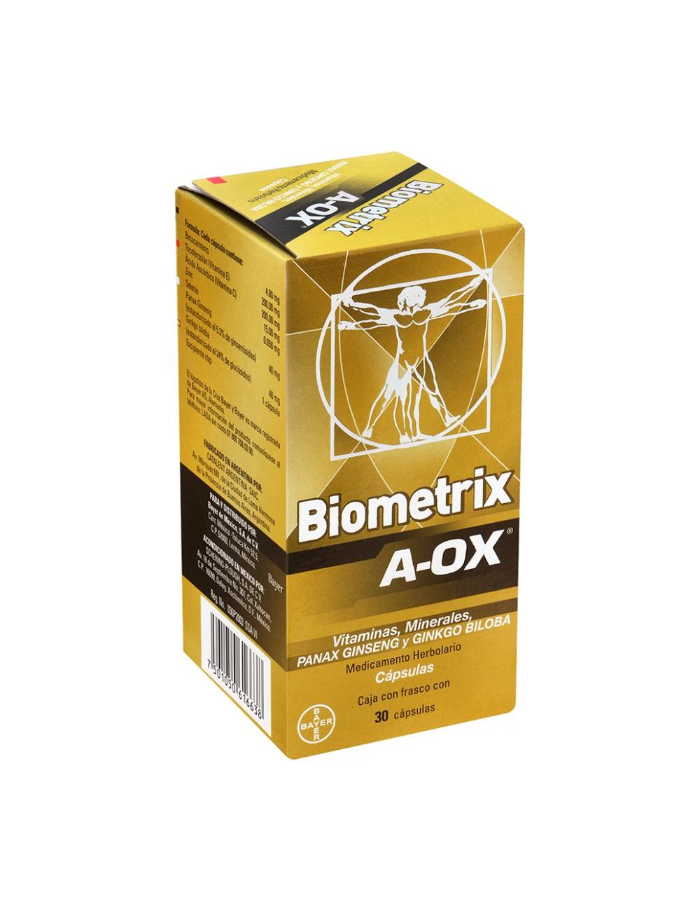 Biometrix A-OX Antioxidante Caja Con Frasco Con 30 Cápsulas