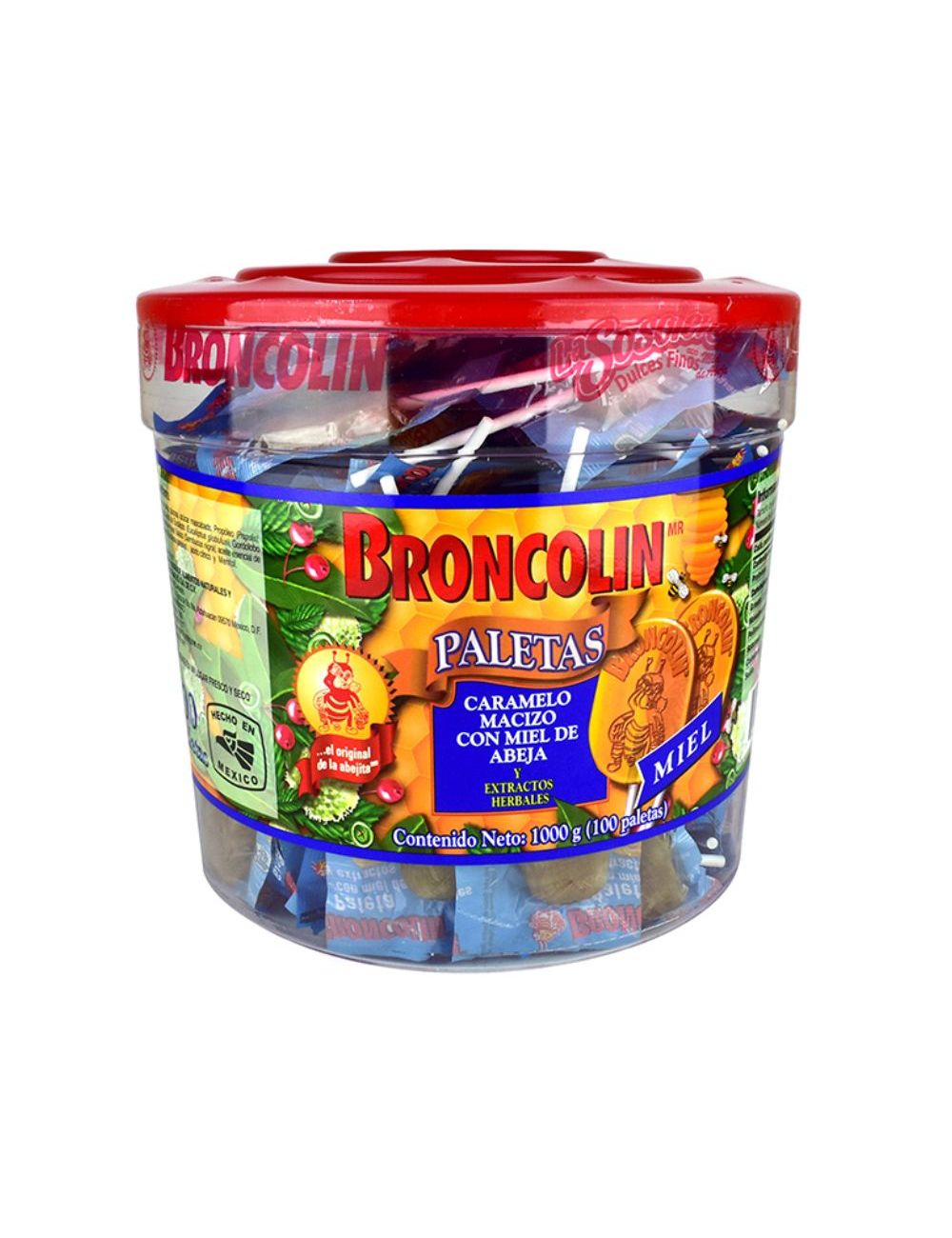 Broncolin 1000 g Bote Con 100 Paletas Broncolin 1000 g Bote Con 100 Paletas