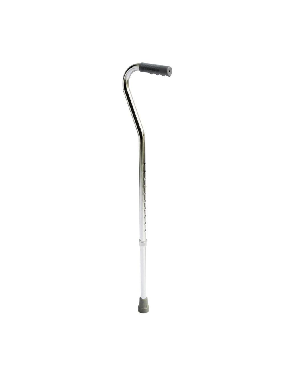 Baston Aluminio Mango Cuello De Ganso Plata 1 Pieza