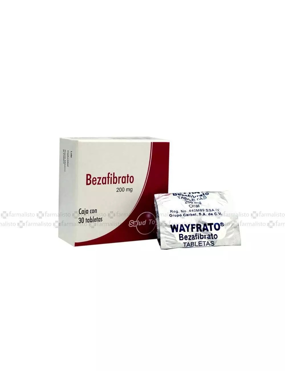 Bezafibrato 200 mg Caja De 30 Tabletas