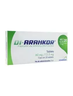 DI-ARAHKOR® 60 mg/12.5 mg - 20 Tabletas | Fimasartán/Hidroclorotiazida | STENDHAL