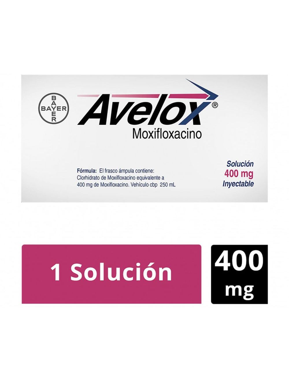 Avelox® 400mg (Moxifloxacino) - Frasco Ámpula 250ml - Bayer - Rx2