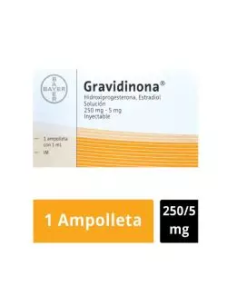 Gravidinona 250 mg / 5 mg Caja Con 1 Ampolleta