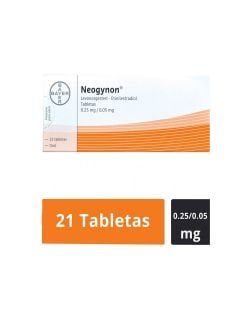 Neogynon 0.25 mg / 0.05 mg Caja Con 21 Tabletas