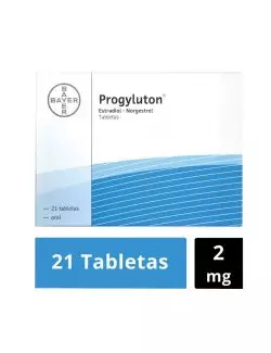 Progyluton® 2 mg/0.5 mg - Caja con 21 tabletas | Estradiol/Norgestrel | Bayer