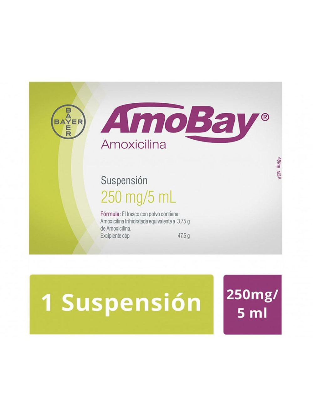 Amobay 250 mg Caja Con Frasco Con Polvo Para 75 mL - RX2