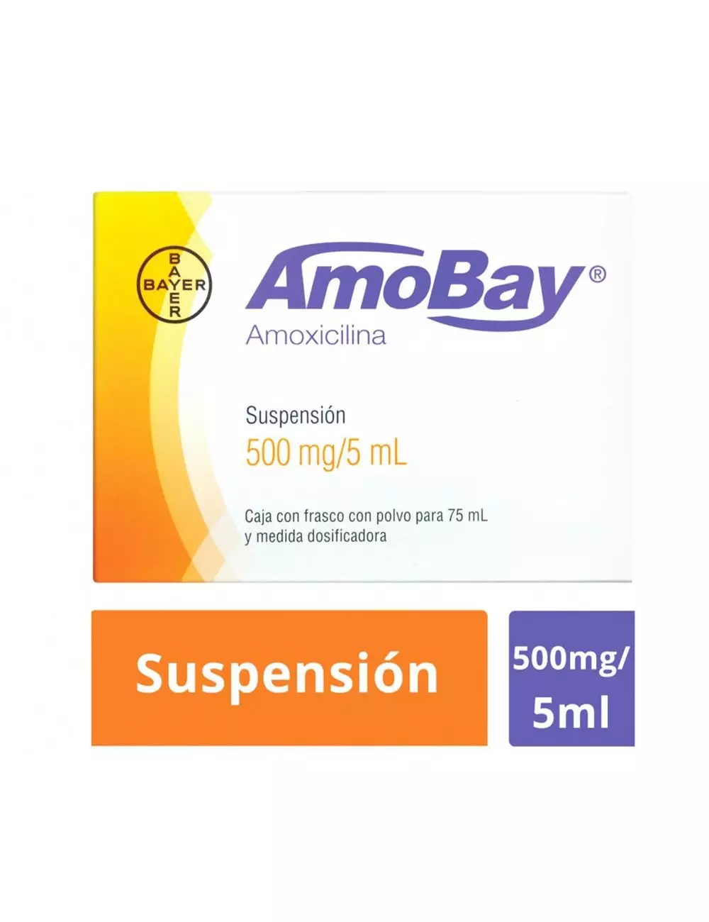 Amobay 500 mg Caja Con Frasco Con Polvo Para 75 mL - RX2