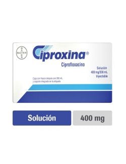 Ciproxina® 400 mg/200 ml (Ciprofloxacino) - 1 frasco ámpula - Bayer -RX2