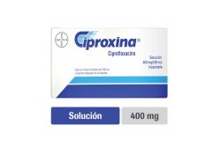 Ciproxina Solución Inyectable 400 mg/200 mL Frasco Ámpula Con 200 mL -RX2