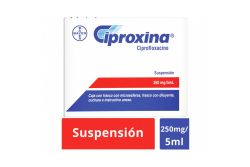 Ciproxina Suspensión 250 Mg Caja Con Frasco Con Diluyente RX2