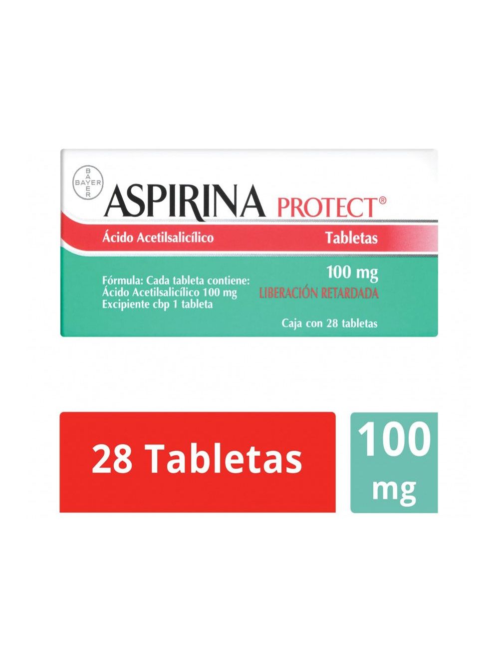 Aspirina Protect 100 mg Caja Con 28 Tabletas