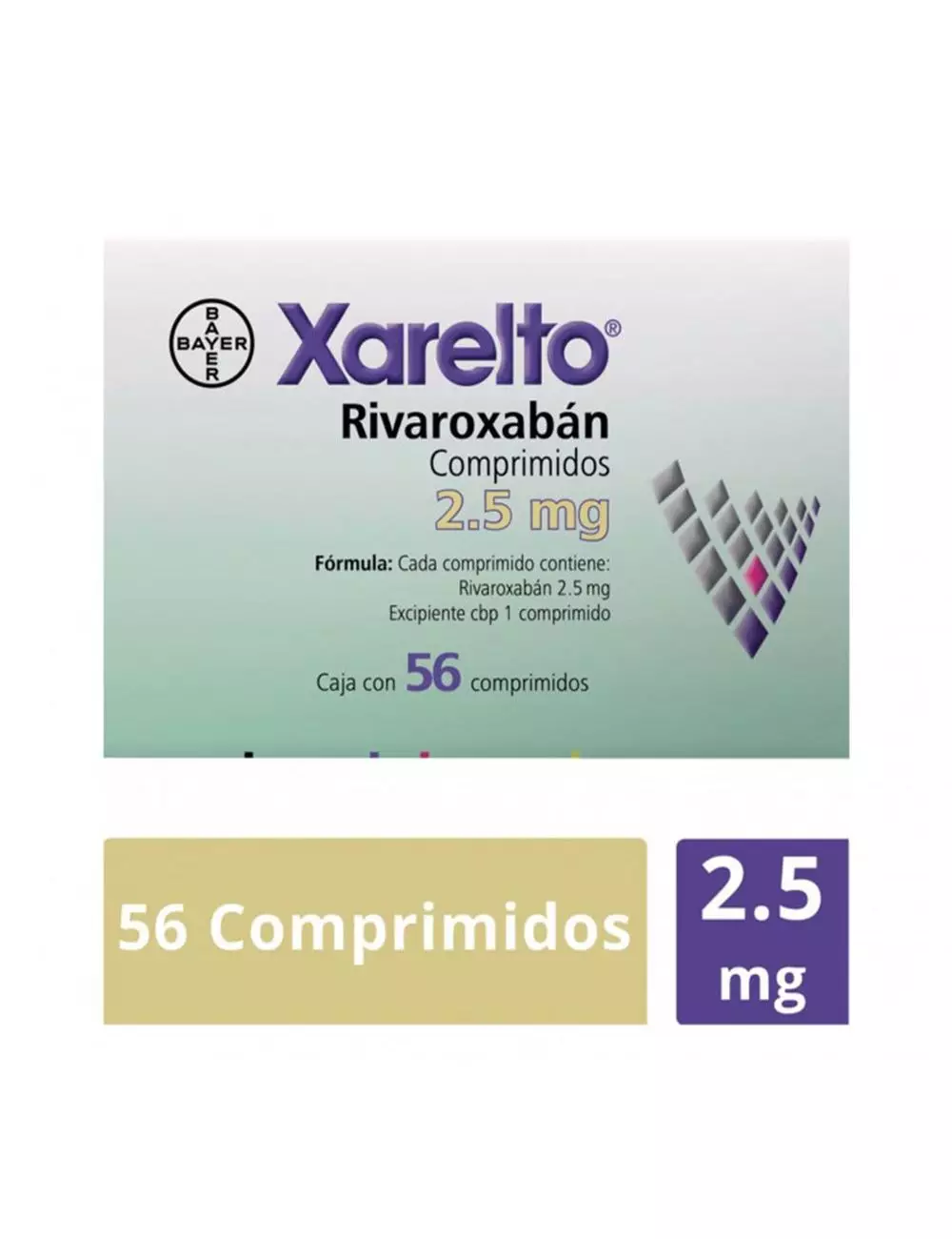 Xarelto® 2.5 mg | 56 Comprimidos | Rivaroxabán | Bayer