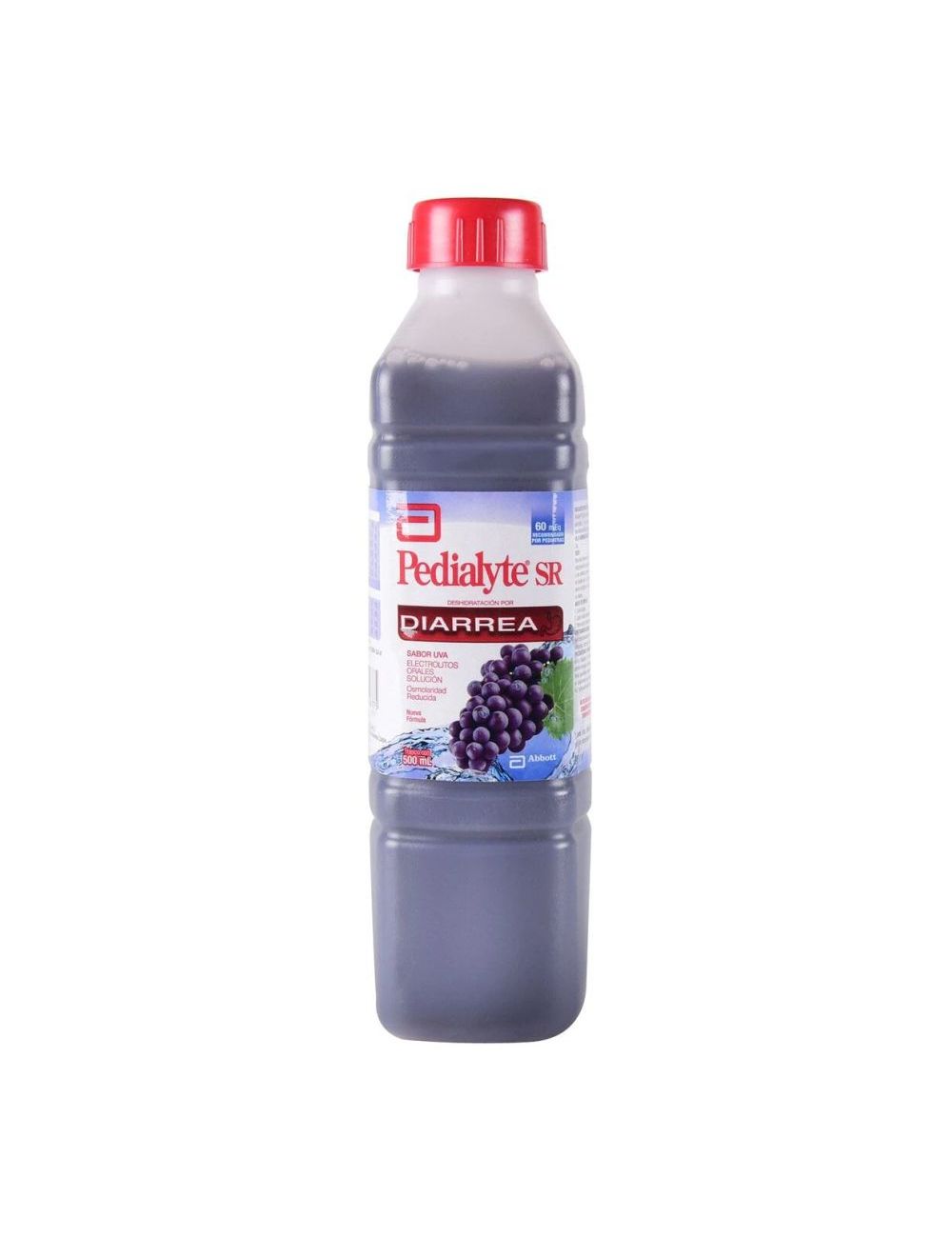 FRM-Pedialyte SR 60 Frasco Con 500 mL Sabor Uva