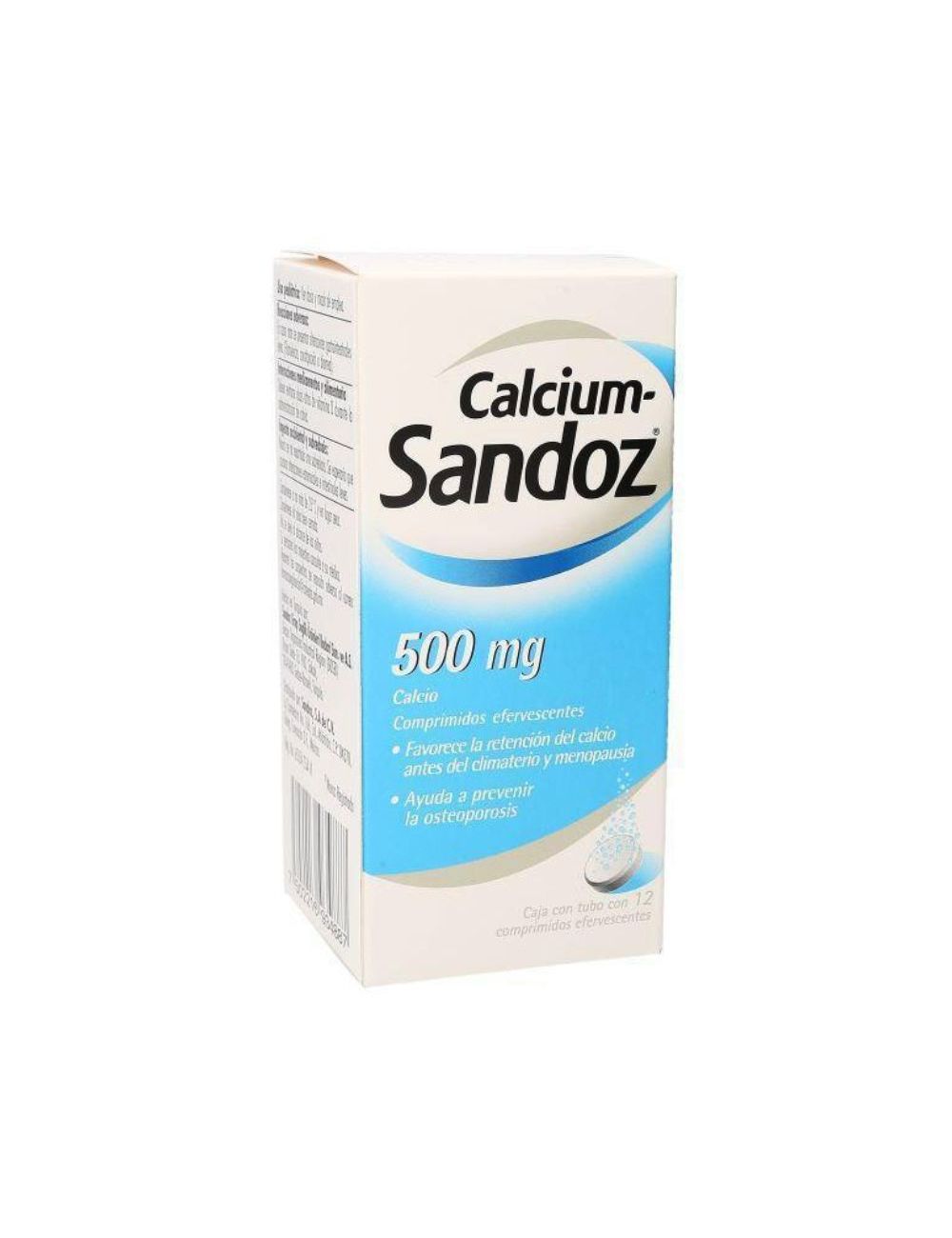 Calcium Sandoz 500 mg Caja Con Tubo Con 12 Comprimidos Efervescentes