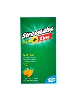 Stresstabs 600 Zinc Caja Con Frasco Con 30 Tabletas