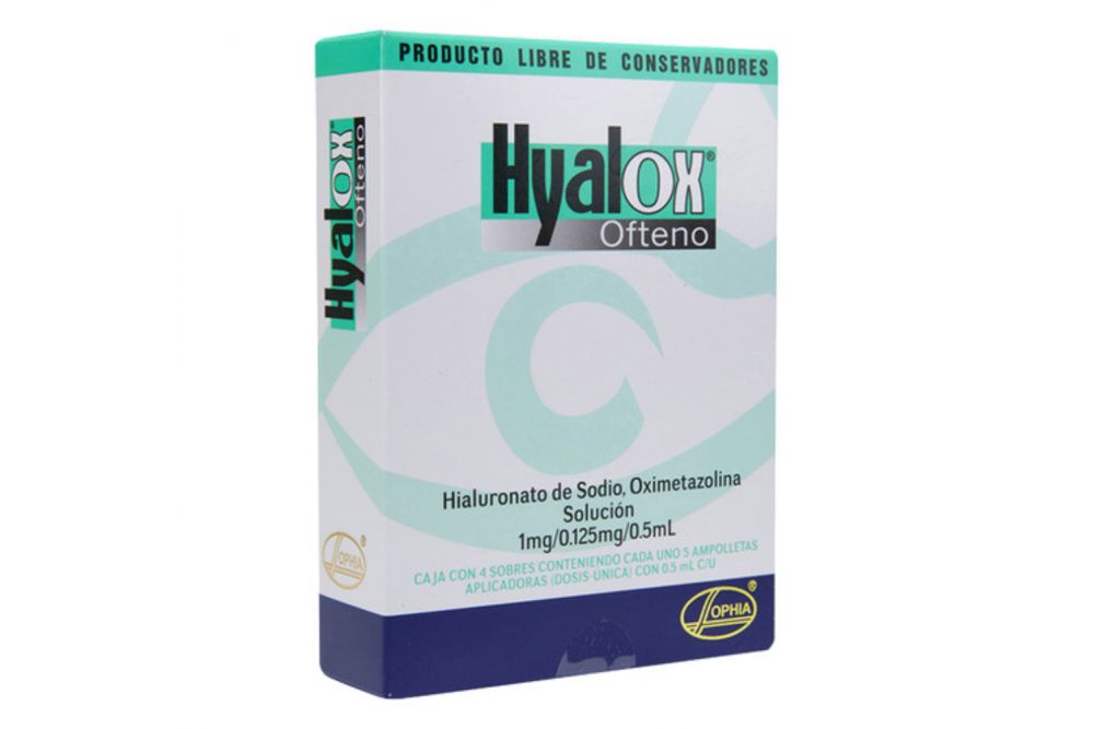 Hyalox Ofteno Solución 1mg/0.125mg/0.5mL Con 4 Sobres
